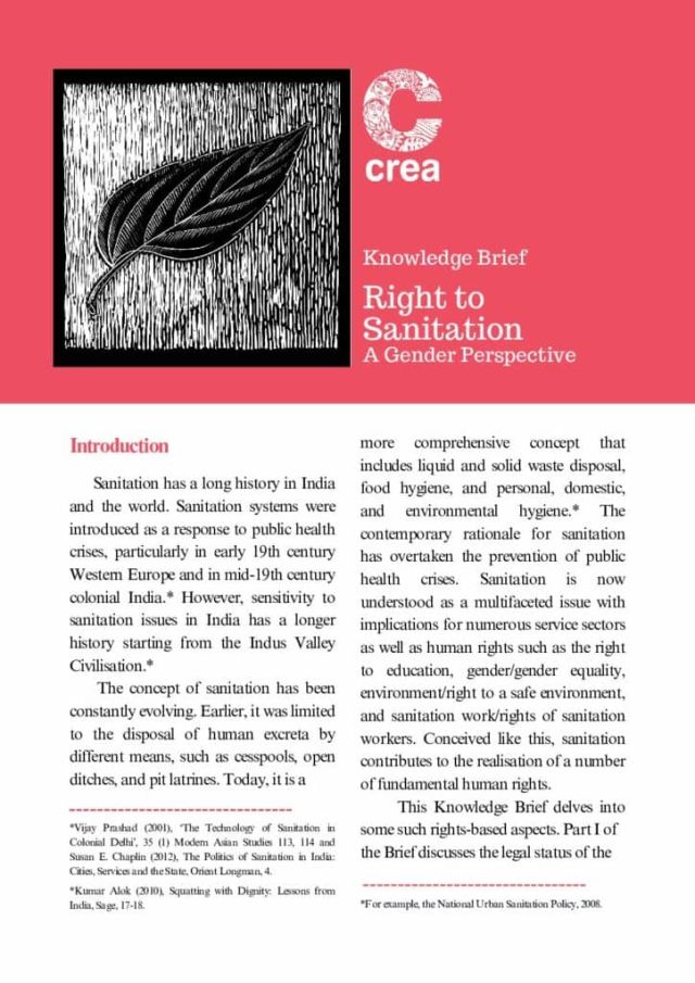 Right to Sanitation: A Gender Perspective