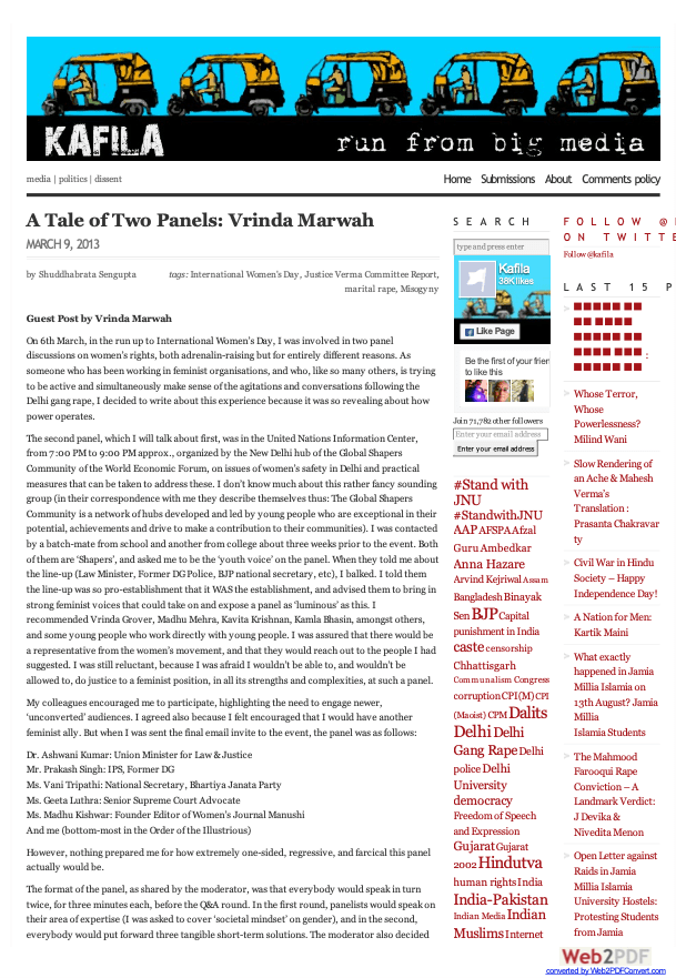 A Tale of Two Panels: Vrinda Marwah