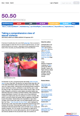 Taking a comprehensive view of sexual violence