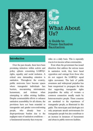 What About Us? A Guide to Trans-Inclusive Sanitation