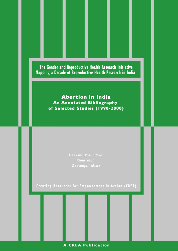 Abortion in India - an annotated bibliography 1990-2000
