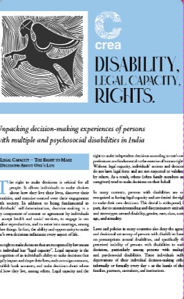 Disability, Legal Capacity, and Rights