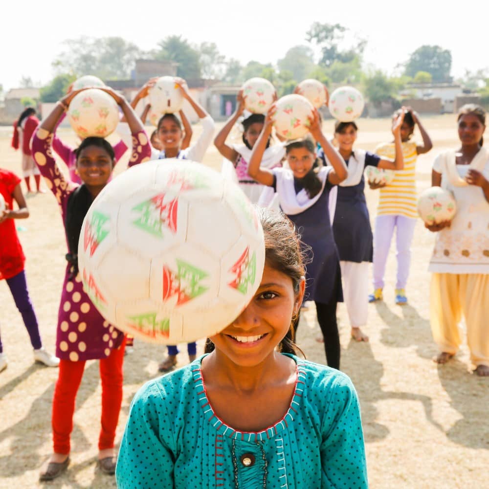 A football session under the It’s My Body Program, Jharkhand, 2015