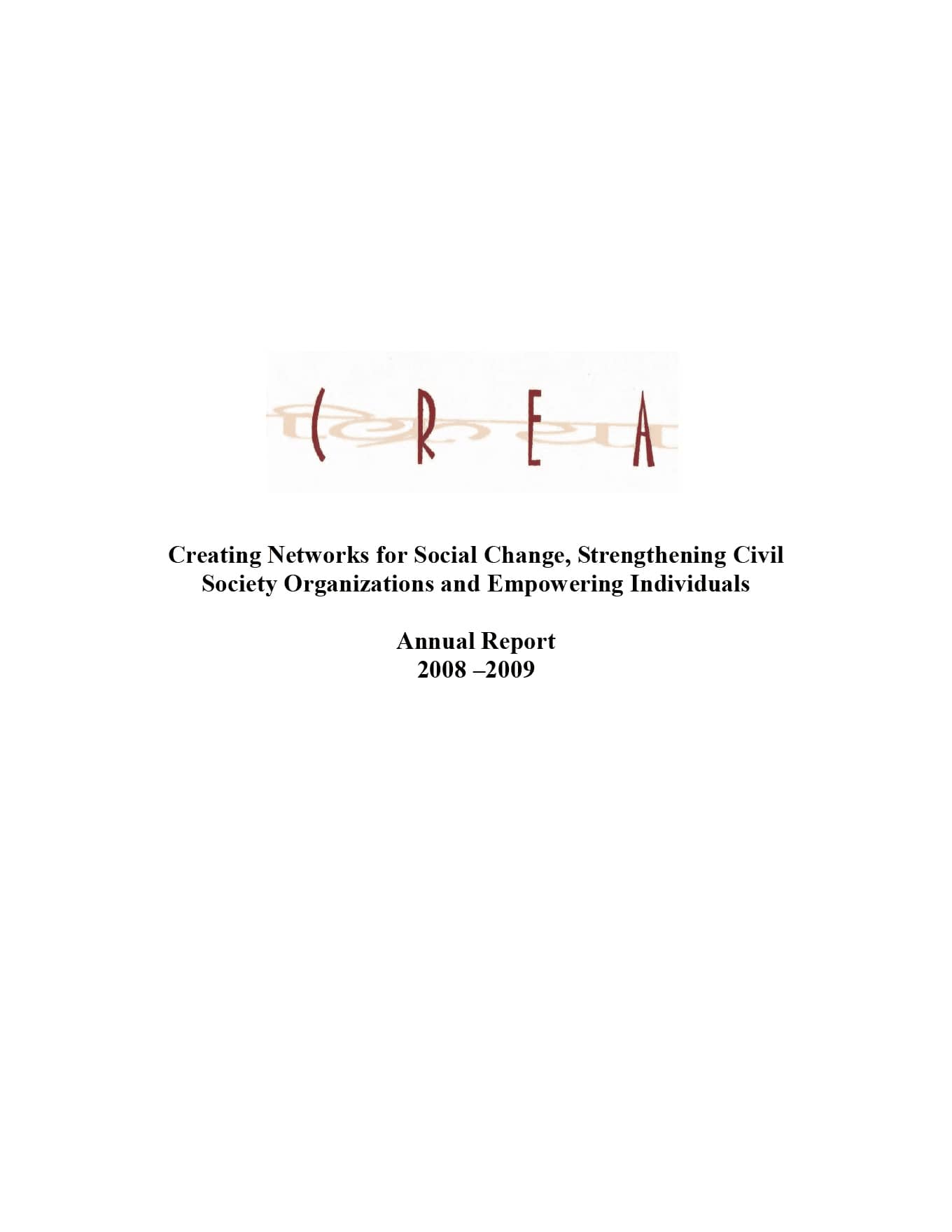 Annual Report: 2008–2009