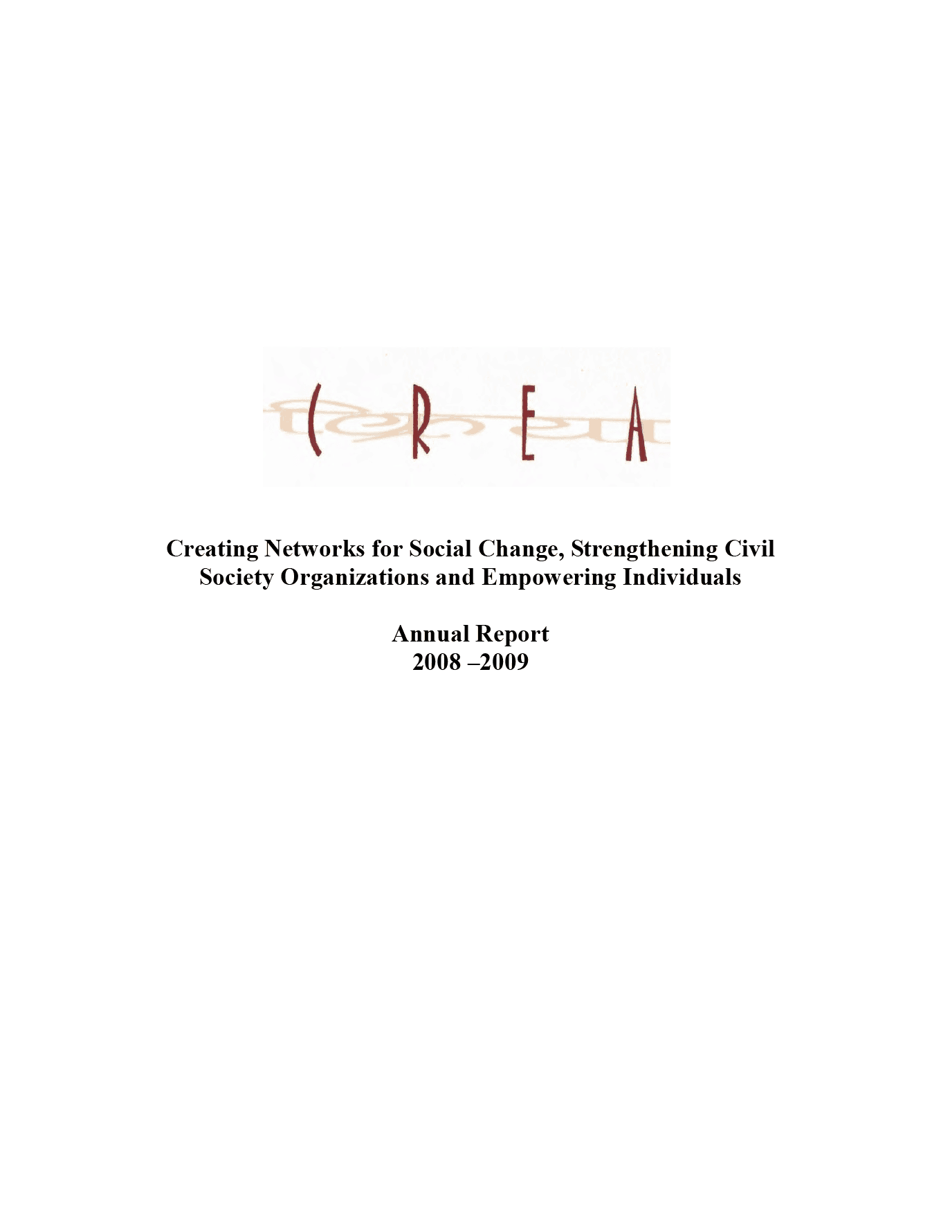 Annual Report: 2008–2009