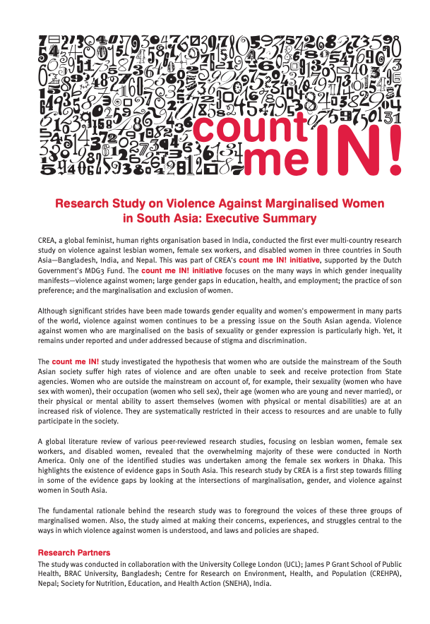 The Count Me In! Research Summary