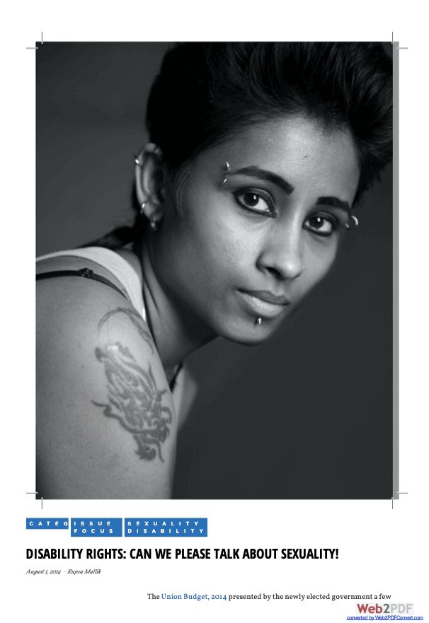 Disability Rights: Can we please talk about sexuality!