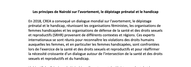 Nairobi Principles (French)